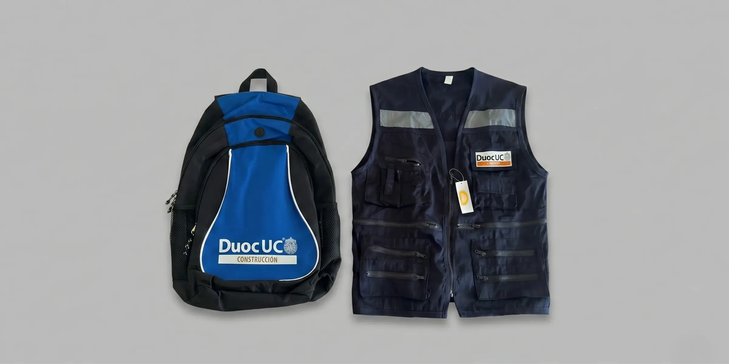 Mochilas y textil corporativo Duoc UC