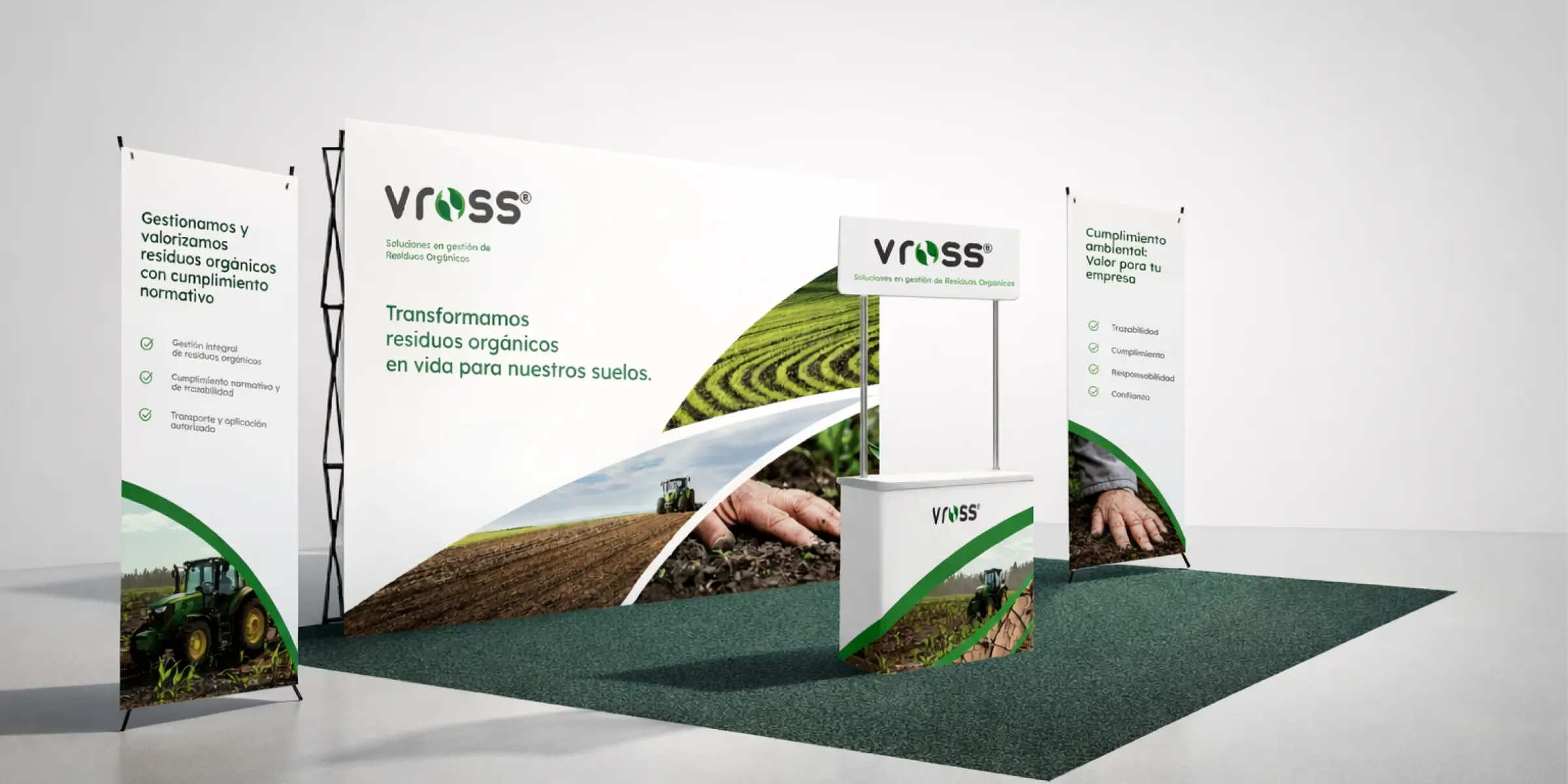 Diseño 3D de stand Vross